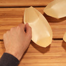 Disposable Wood Boat Food Trays - 4 Sizes
