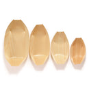 Disposable Wood Boat Food Trays - 4 Sizes