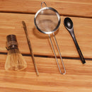 black tea whisk with strainer set lifestyle image