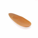 Small Solid Bamboo Scoops - 4" Oval - Carbonized Brown